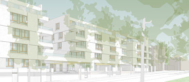 Construction de 58 logements et places de stationnement - Opération Schuman, Nantes (44)