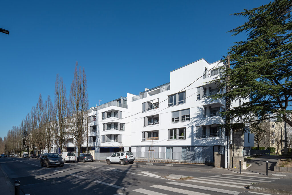 germe et JAM Nantes NASH logements bd Robert Schuman façade Côté boulevard Robert-Schuman