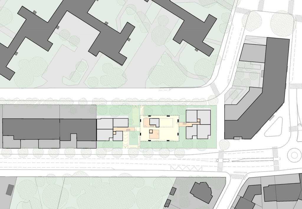 germe et JAM Nantes NASH logements bd Robert Schuman Perméabilité et transparence du rez-de-chaussée